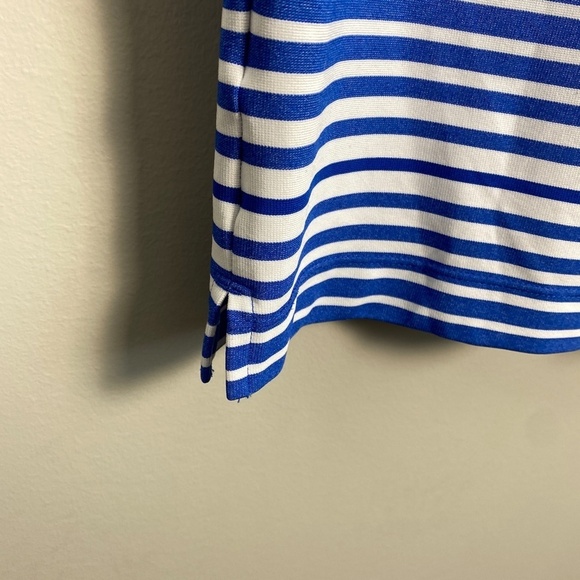 Nike Golf Men's Blue and White‎ Stripe Short Sleeve Activewear Golf Polo Shirt S - Picture 5 of 13